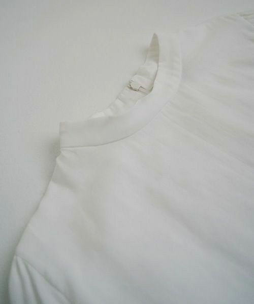 Mochi モチ gather blouse(organic cotton)[ms21-b-01/off white]