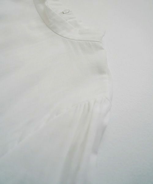 Mochi モチ gather blouse(organic cotton)[ms21-b-01/off white]