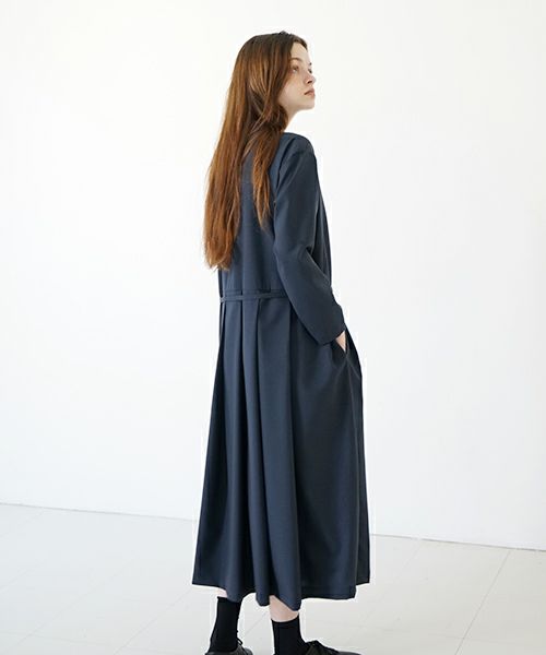 Mochi モチ high neck dress [mo-op-01/deep blue] ハイネックドレス