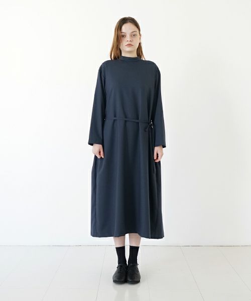 Mochi モチ high neck dress [mo-op-01/deep blue] ハイネックドレス