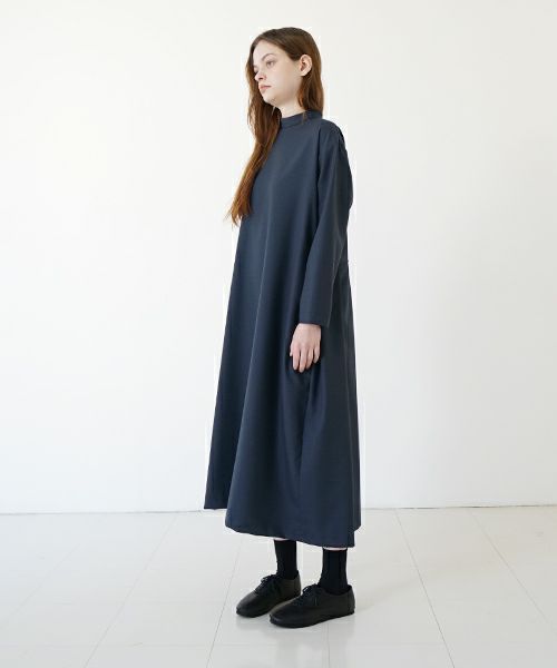 Mochi モチ high neck dress [mo-op-01/deep blue] ハイネックドレス