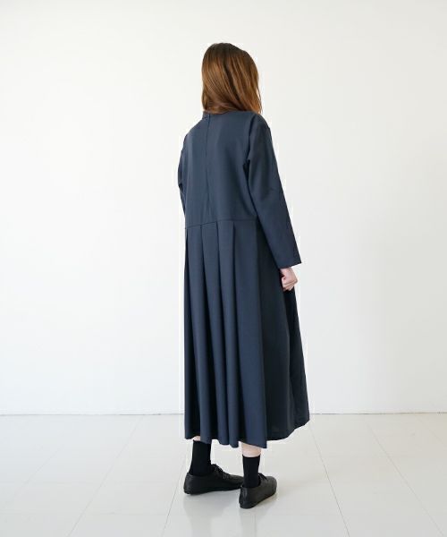 Mochi モチ high neck dress [mo-op-01/deep blue] ハイネックドレス