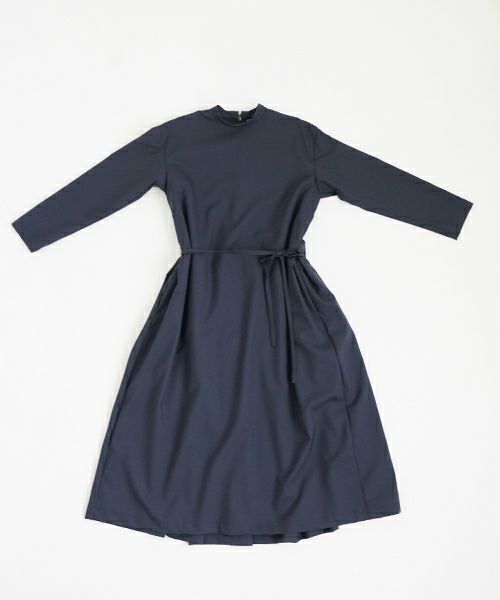 Mochi モチ high neck dress [mo-op-01/deep blue] ハイネックドレス