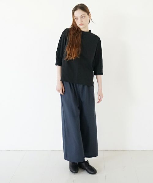 Mochi モチ wide pants [mo-pt-02/deep blue] ワイドパンツ