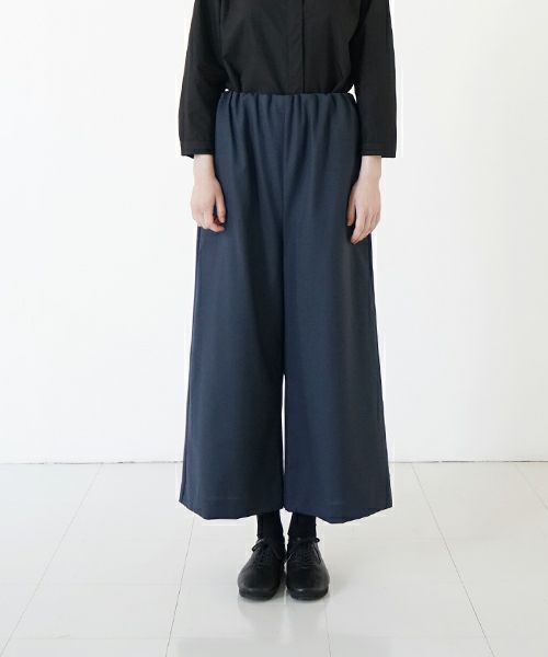 Mochi モチ wide pants [mo-pt-02/deep blue] ワイドパンツ