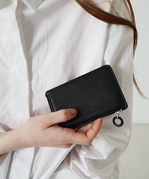 Mochi モチ card case deer leahter[ma-pro-25/black] 鹿革カードケース