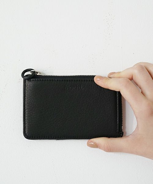 Mochi モチ card case deer leahter[ma-pro-25/black] 鹿革カードケース