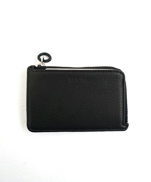 Mochi モチ card case deer leahter[ma-pro-25/black] 鹿革カードケース
