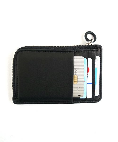 Mochi モチ card case deer leahter[ma-pro-25/black] 鹿革カードケース