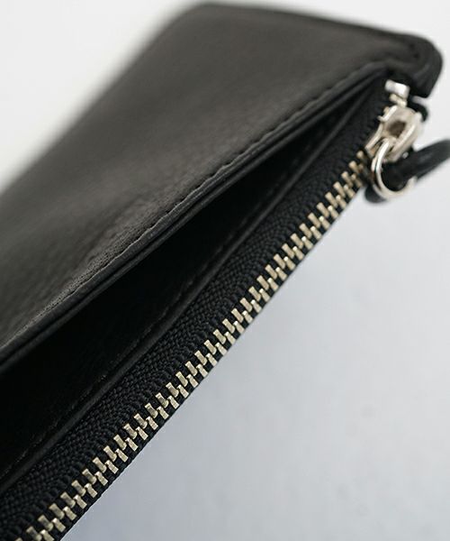 Mochi モチ card case deer leahter[ma-pro-25/black] 鹿革カードケース