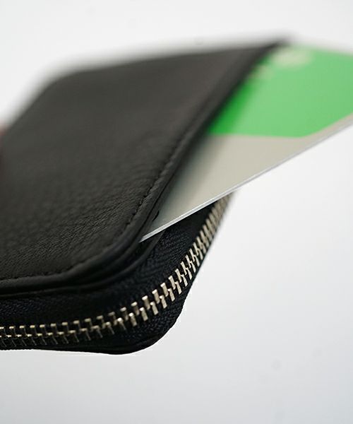 Mochi モチ card case deer leahter[ma-pro-25/black] 鹿革カードケース