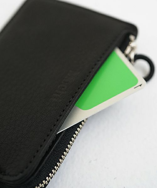 Mochi モチ card case deer leahter[ma-pro-25/black] 鹿革カードケース