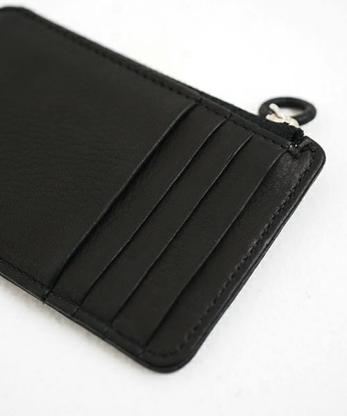 Mochi モチ card case deer leahter[ma-pro-25/black] 鹿革カードケース