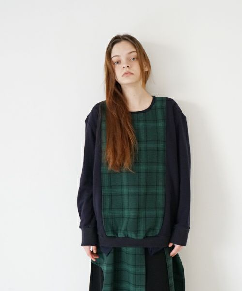 ohta オオタ【Palm maison 別注】check sweat