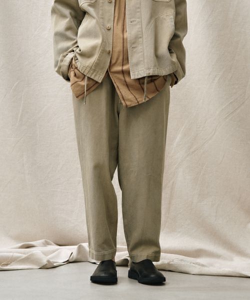 YOKO SAKAMOTOヨーコサカモトWORK TAPERED TROUSERS [WHITE] YS-24SS-09ワークテーパードトラウザー