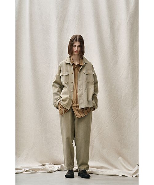 YOKO SAKAMOTOヨーコサカモトWORK TAPERED TROUSERS [WHITE] YS-24SS-09ワークテーパードトラウザー