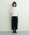 MIYAO ミヤオ tops [MATS-05/WHITE×WHITE]フリル ティーシャツ 