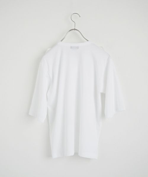 MIYAO ミヤオ tops [MATS-05/WHITE×WHITE]フリル ティーシャツ 