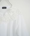 MIYAO ミヤオ tops [MATS-05/WHITE×WHITE]フリル ティーシャツ 