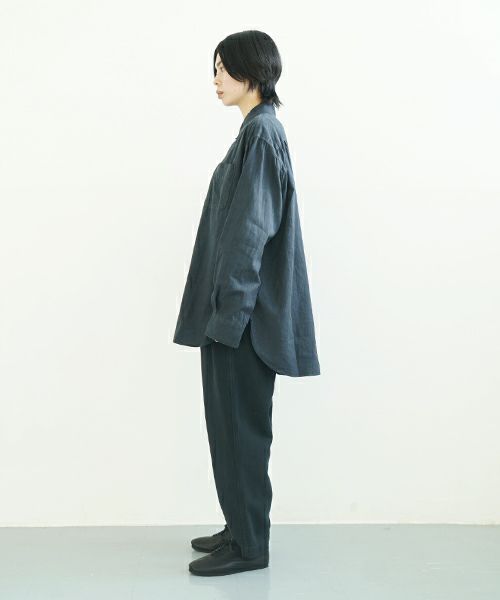 YOKO SAKAMOTOヨーコサカモトREGULAR COLLAR SHIRT [SUMI INK] YS-24SS-55レギュラーカラーシャツ