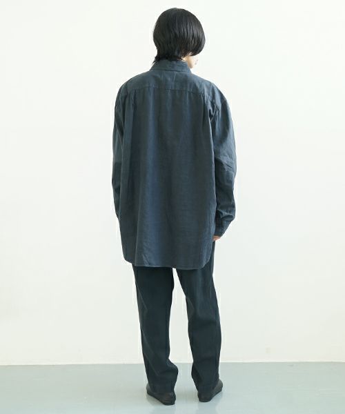 YOKO SAKAMOTO, ヨーコサカモト, REGULAR COLLAR SHIRT [SUMI INK] YS-24SS-55,  レギュラーカラーシャツ