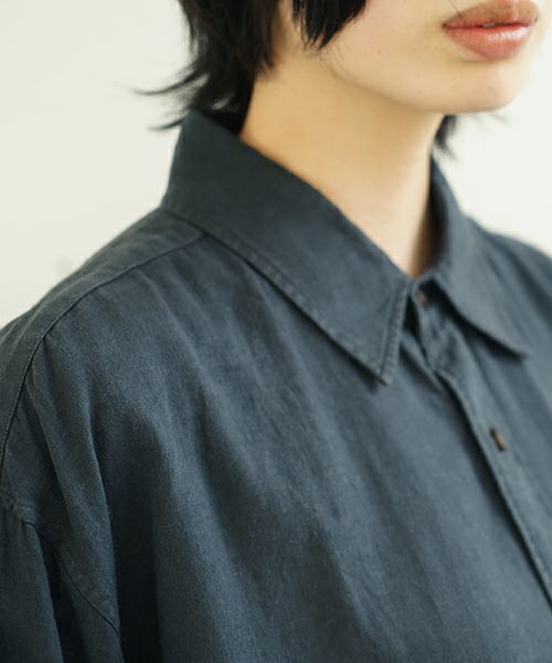 YOKO SAKAMOTOヨーコサカモトREGULAR COLLAR SHIRT [SUMI INK] YS-24SS-55レギュラーカラーシャツ