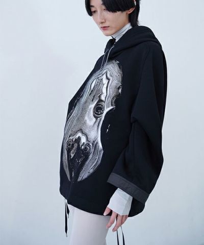 HATRAハトラDiaphanera Hoodie [black]
