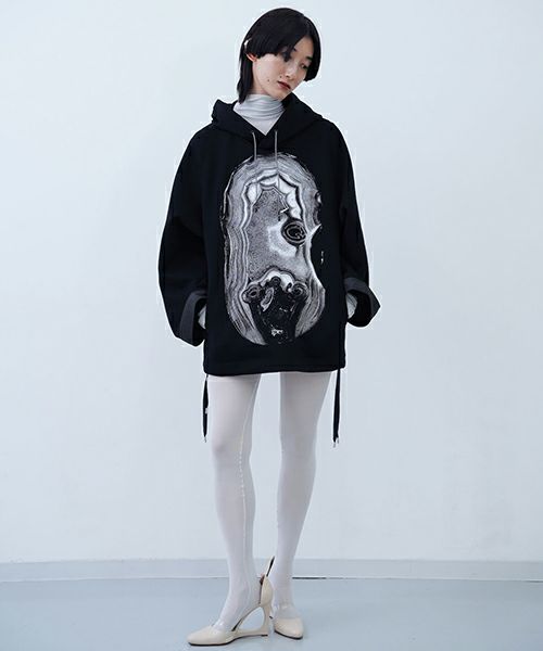 HATRAハトラDiaphanera Hoodie [black]