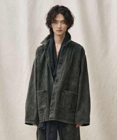 YOKO SAKAMOTO<br>ヨーコサカモト<br>DENIM COVERALL [SUMI INK] YS-24SS-34<br>デニムカバーオール