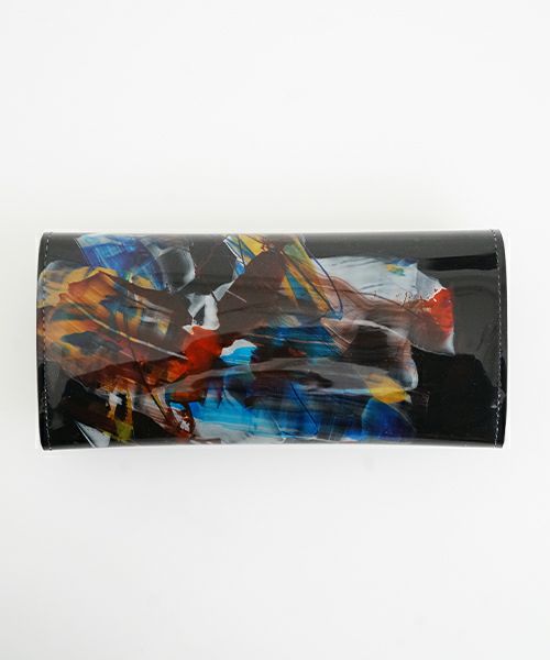 macromauro マクロマウロpaint black wallet longペイントウォレットロング(財布）