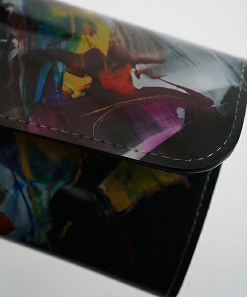 macromauro マクロマウロpaint black wallet longペイントウォレットロング(財布）