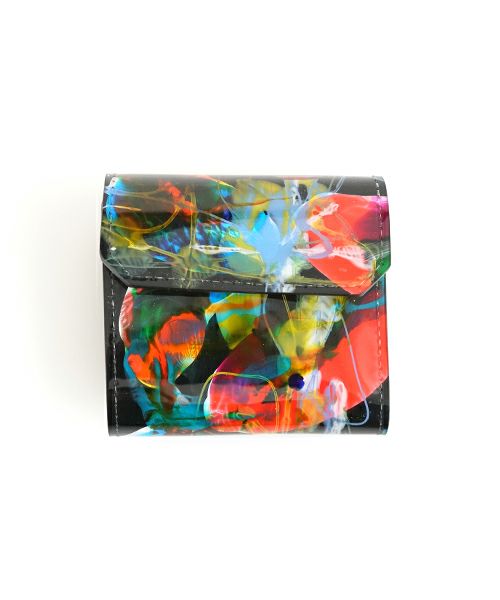 macromauro マクロマウロpaint black wallet Pミニ ペイントウォレット(財布）