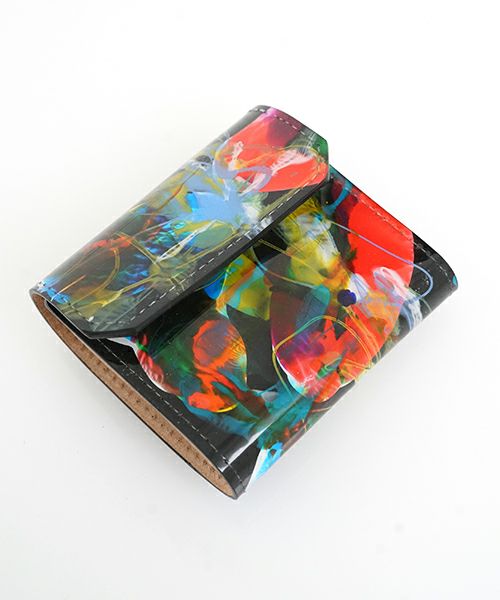 macromauro マクロマウロpaint black wallet Pミニ ペイントウォレット(財布）