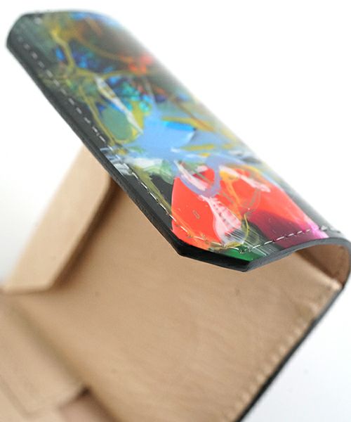 macromauro マクロマウロpaint black wallet Pミニ ペイントウォレット(財布）