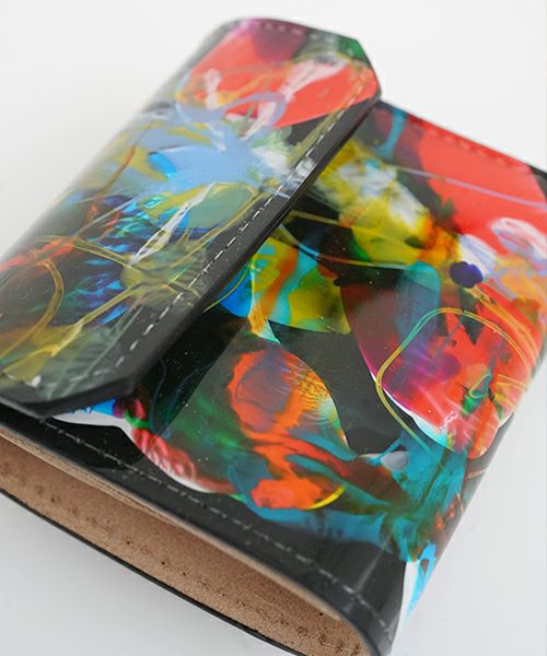 macromauro マクロマウロpaint black wallet Pミニ ペイントウォレット(財布）