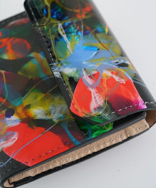 macromauro マクロマウロpaint black wallet Pミニ ペイントウォレット(財布）