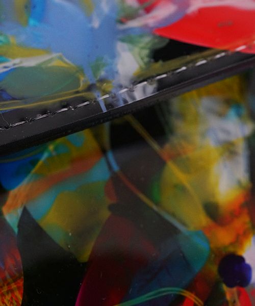 macromauro マクロマウロpaint black wallet Pミニ ペイントウォレット(財布）