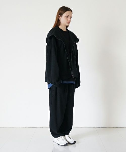  VUyヴウワイshort big hoody [BLACK]ビックショートパーカー