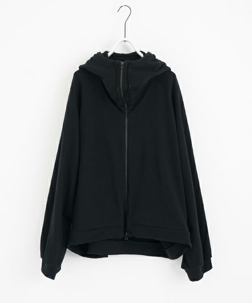  VUyヴウワイshort big hoody [BLACK]ビックショートパーカー