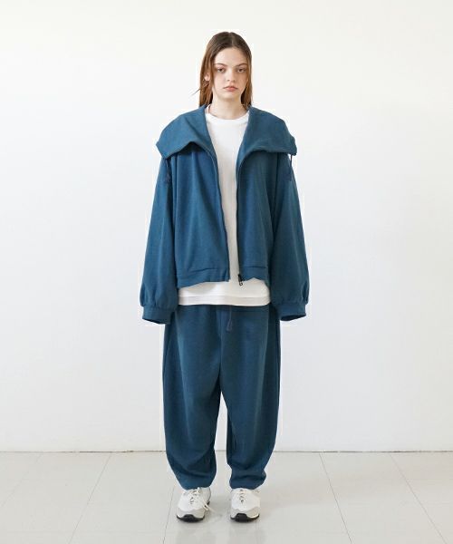 VUyヴウワイshort big hoody [BLUE]ビックショートパーカー