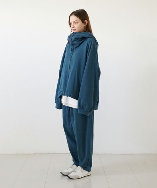VUyヴウワイshort big hoody [BLUE]ビックショートパーカー