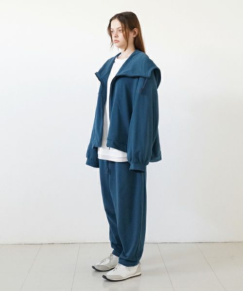 VUyヴウワイshort big hoody [BLUE]ビックショートパーカー