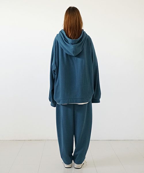 VUyヴウワイshort big hoody [BLUE]ビックショートパーカー