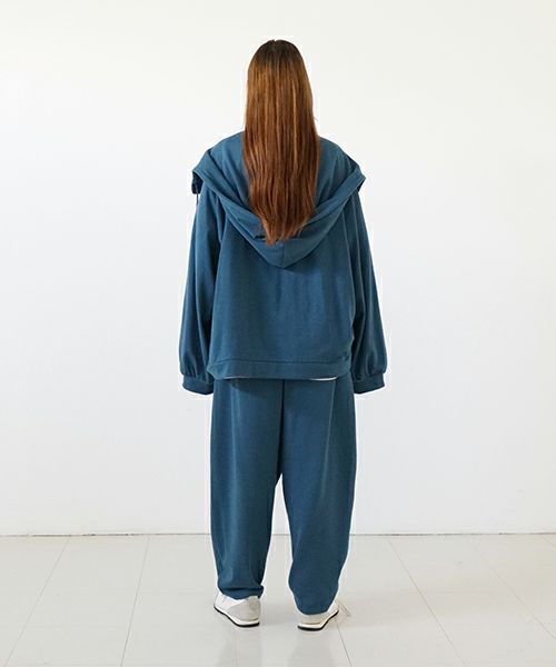 VUyヴウワイshort big hoody [BLUE]ビックショートパーカー