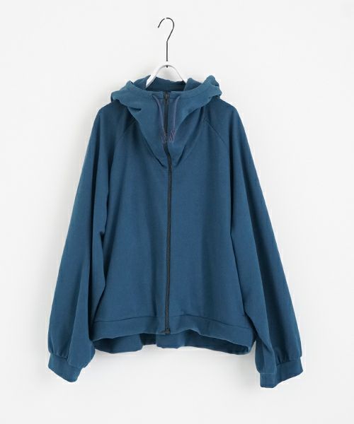 VUyヴウワイshort big hoody [BLUE]ビックショートパーカー