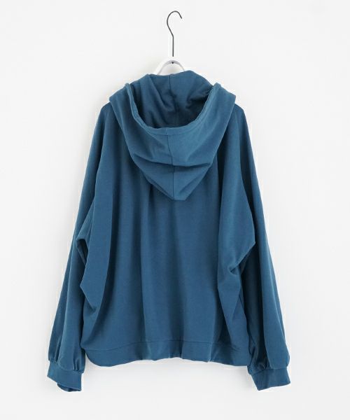 VUyヴウワイshort big hoody [BLUE]ビックショートパーカー