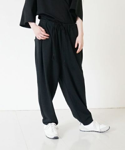 VUyヴウワイsweat wide cropped pants [BLACK]スエットワイドパンツ