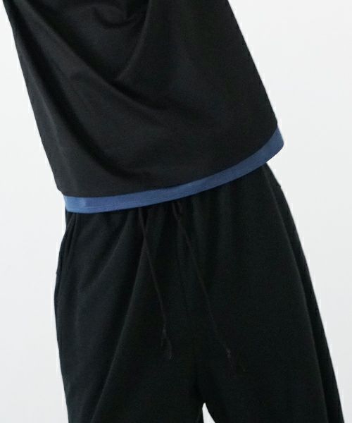 VUyヴウワイsweat wide cropped pants [BLACK]スエットワイドパンツ