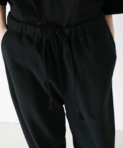 VUyヴウワイsweat wide cropped pants [BLACK]スエットワイドパンツ