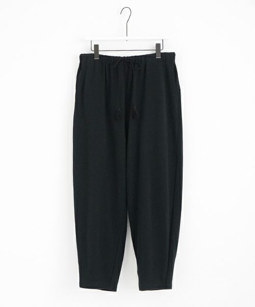 VUyヴウワイsweat wide cropped pants [BLACK]スエットワイドパンツ